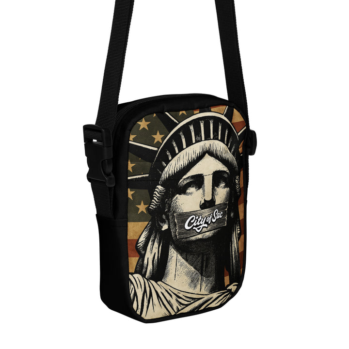 ‘NO FREEDOM’ Utility Crossbody Bag