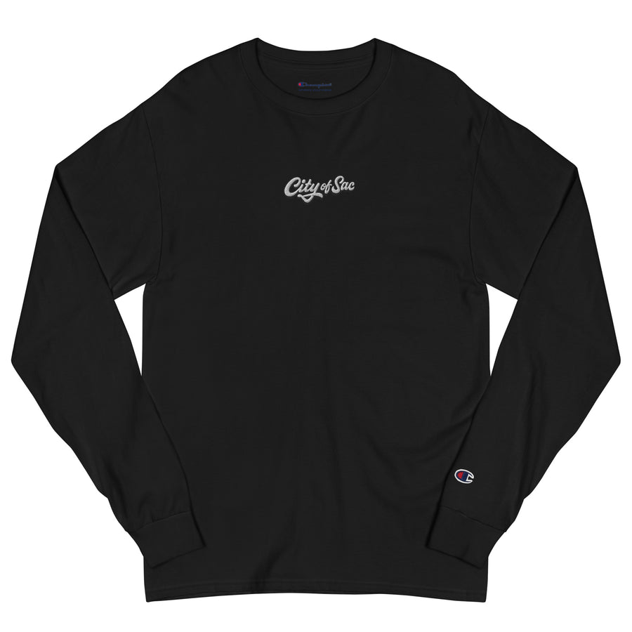 City of Sac/Champion Classic EMB Small Logo Long Sleeve Shirt