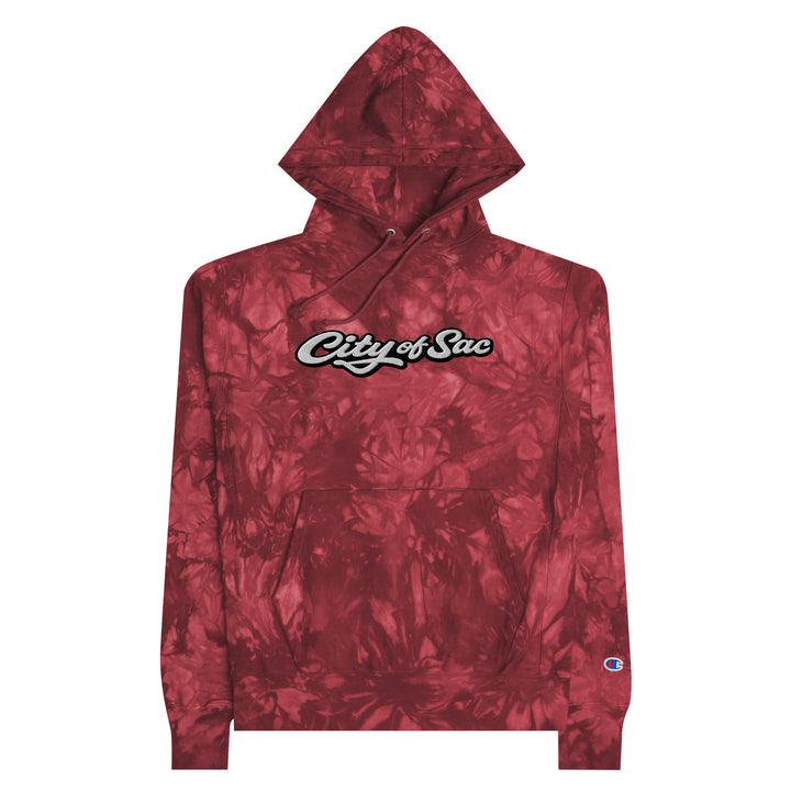 City of Sac/ Champion Tie-Dyed Hooded Sweatshirt